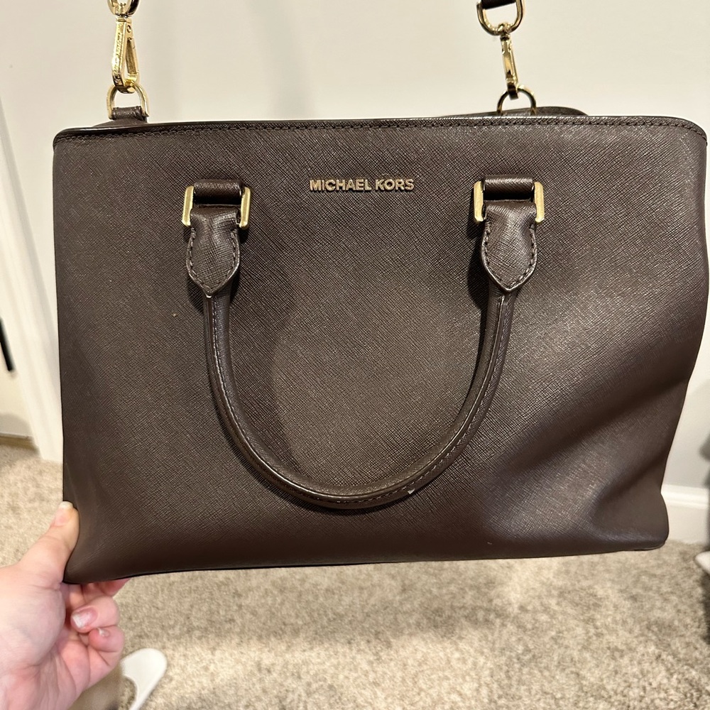 Authentic brown Michael Kors crossbody purse
